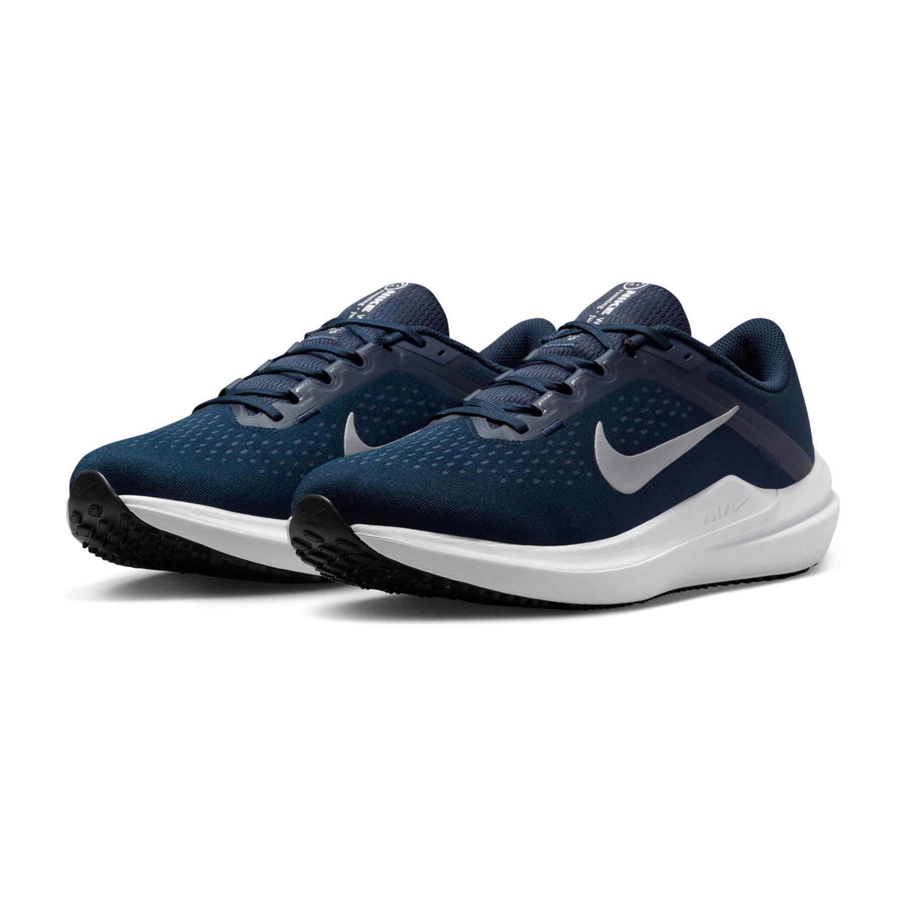 Nike - Chaussures de course Air Winflo 10 (bleu marine/blanc)